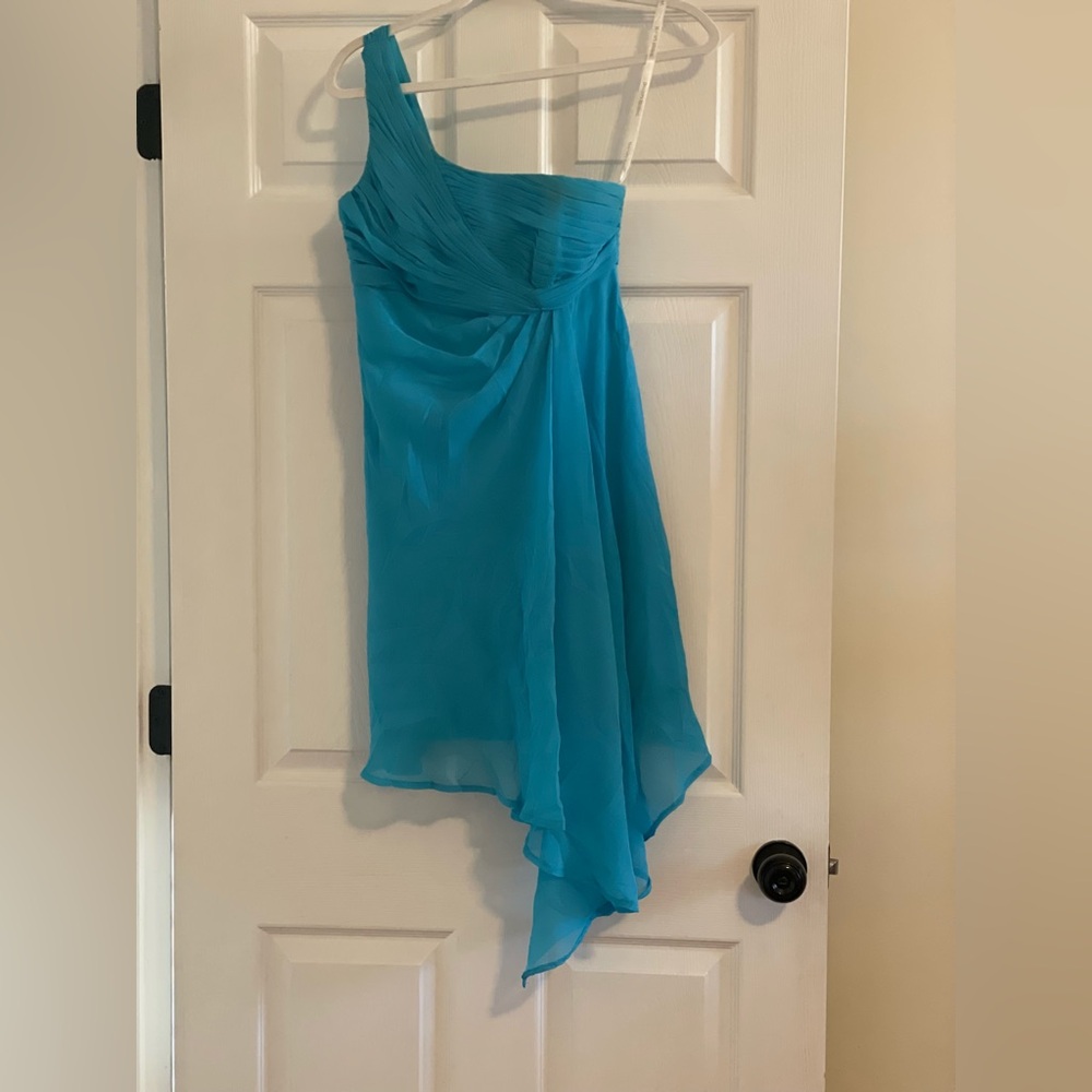David's Bridal Vibrant Blue Dress